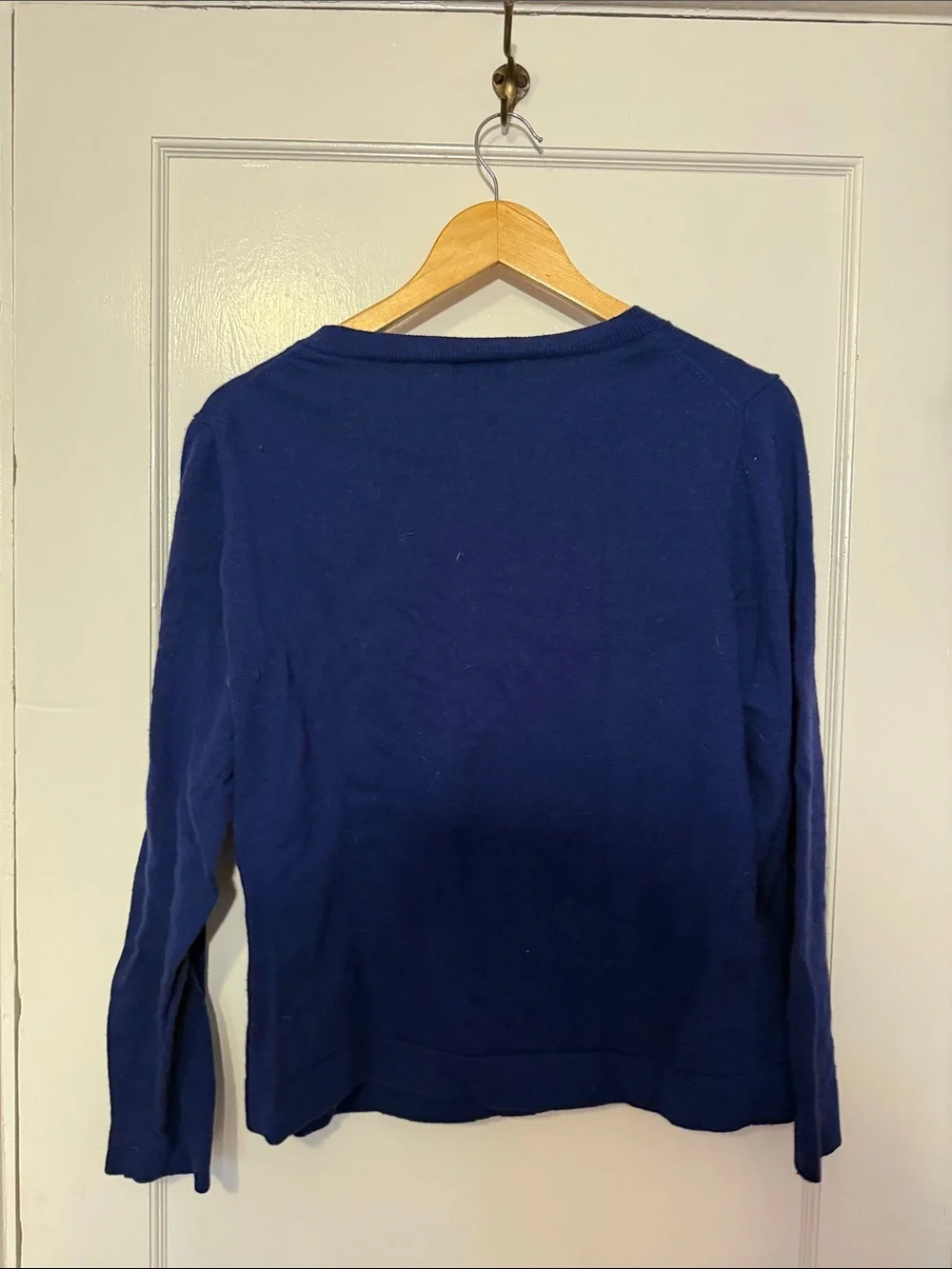 J. Crew 100% Cashmere Lightweight Women's Crewneck Sweater in Deep Blue